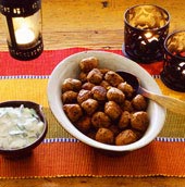 Indiska köttbullar - koftas med gurka