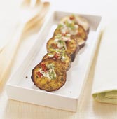 Timjanbakad aubergine