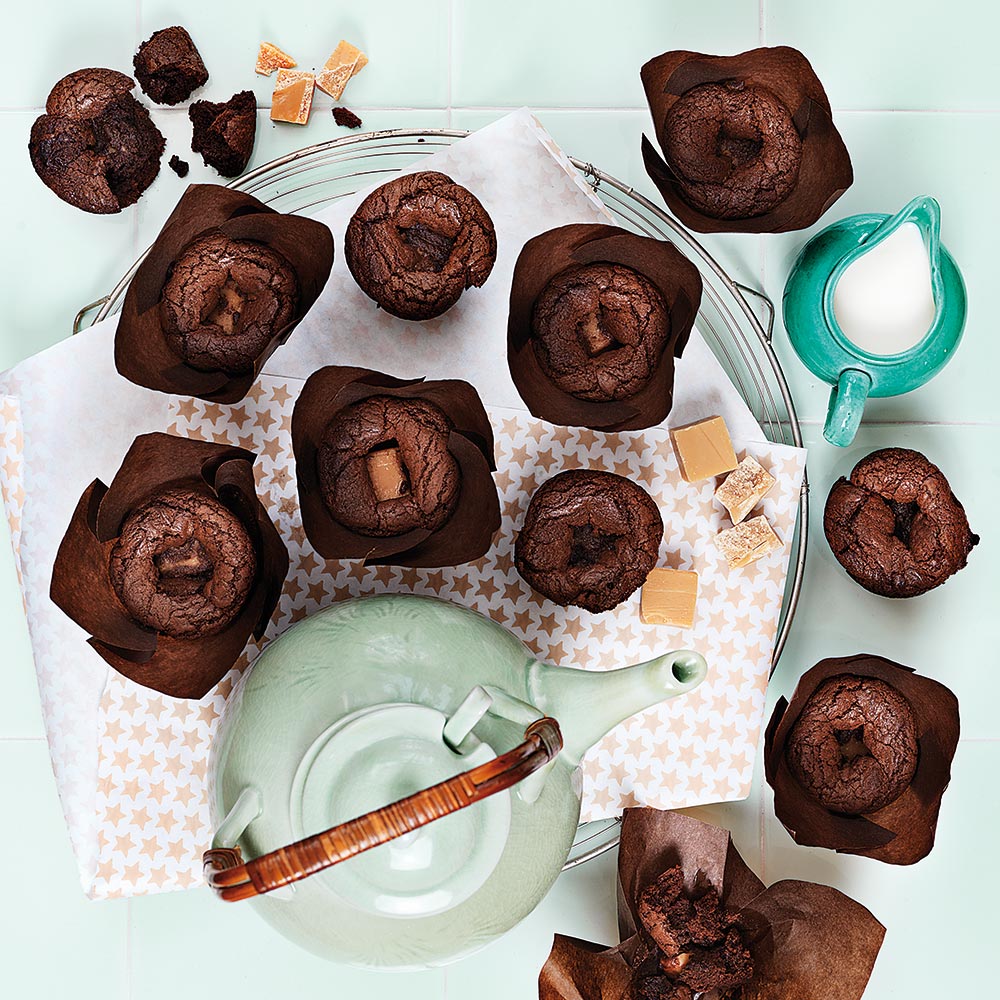 Chokladmuffins med kolagömma