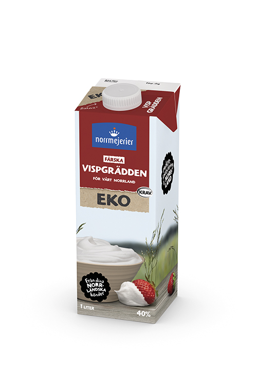 Vispgrädden Eko 40% KRAV 1 liter