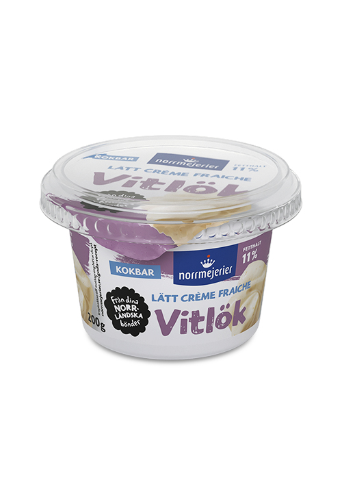 Lätt Crème Fraiche 11% Vitlök 200g