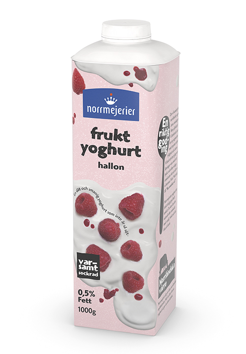 Fruktyoghurt 0,5% Hallon 1000g