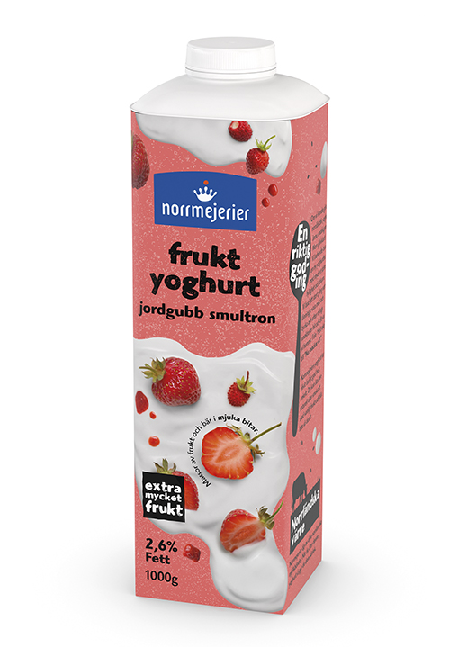 Fruktyoghurt 2,6% Jordgubb-Smultron 1000g