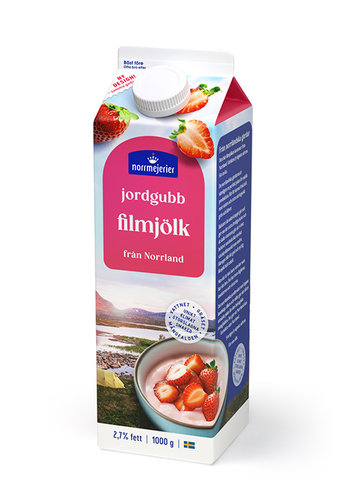 Jordgubbsfil 2,7% 1000g
