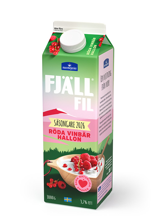 Fjällfil 3,7% Röda vinbär-Hallon (LD) 1000g