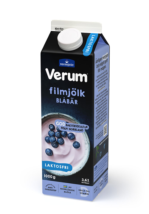 Verum® Filmjölk 3,6% laktosfri Blåbär 