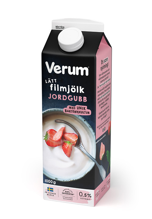 Verum® filmjölk 0,5% Jordgubb 1000g