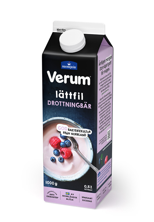 Verum® filmjölk 0,5% Drottningbär 1000g