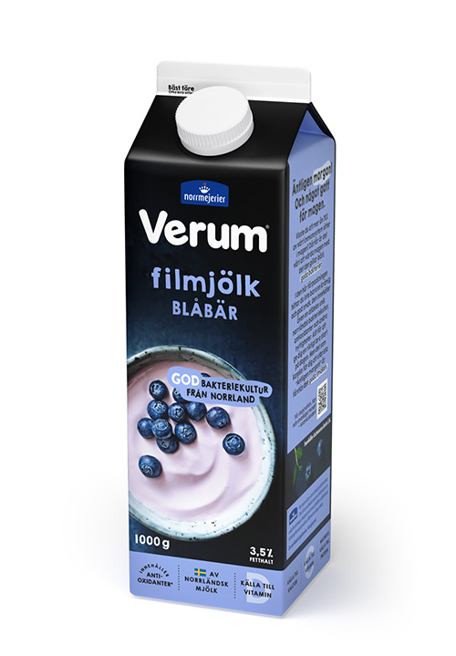 Verum® filmjölk 3,5% Blåbär 1000g