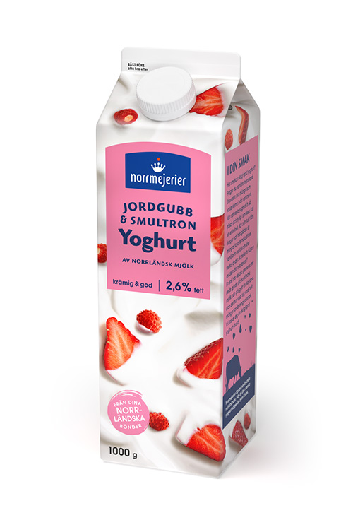 Fruktyoghurt 2,6% Jordgubb-Smultron