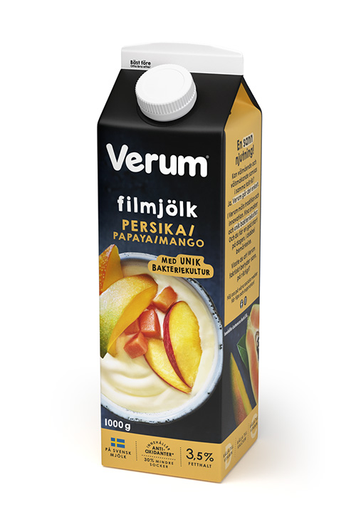 Verum® filmjölk 3,5% Persika-Papaya-Mango