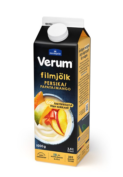 Verum® filmjölk 3,5% Persika-Papaya-Mango