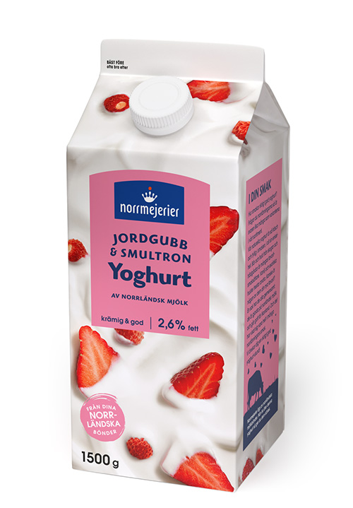 Fruktyoghurt 2,6% Jordgubb-Smultron