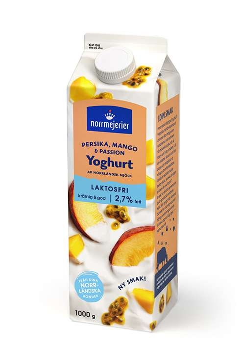 Fruktyoghurt 2,7% laktosfri Persika-Mango-Passion