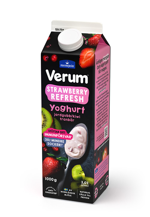 Verum Yoghurt 3% Strawberry Refresh 1000g