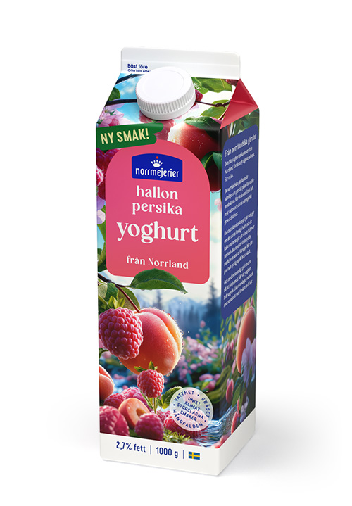 Fruktyoghurt 2,7% Hallon-Persika 1000g