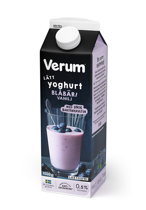 Verum Lätt yoghurt 0,5% Laktosfri Blåbär-Vanilj