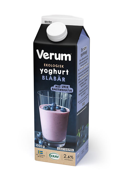 Verum Yoghurt 2,6% Laktosfri Ekologisk Blåbär