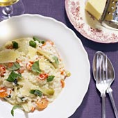 Risotto with crayfish tails